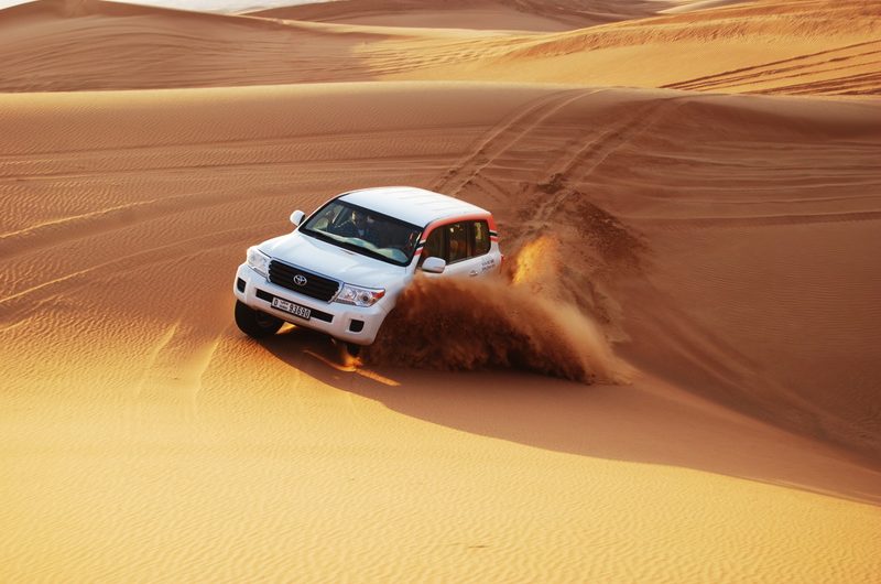 Dune bashing on a desert safari Dubai