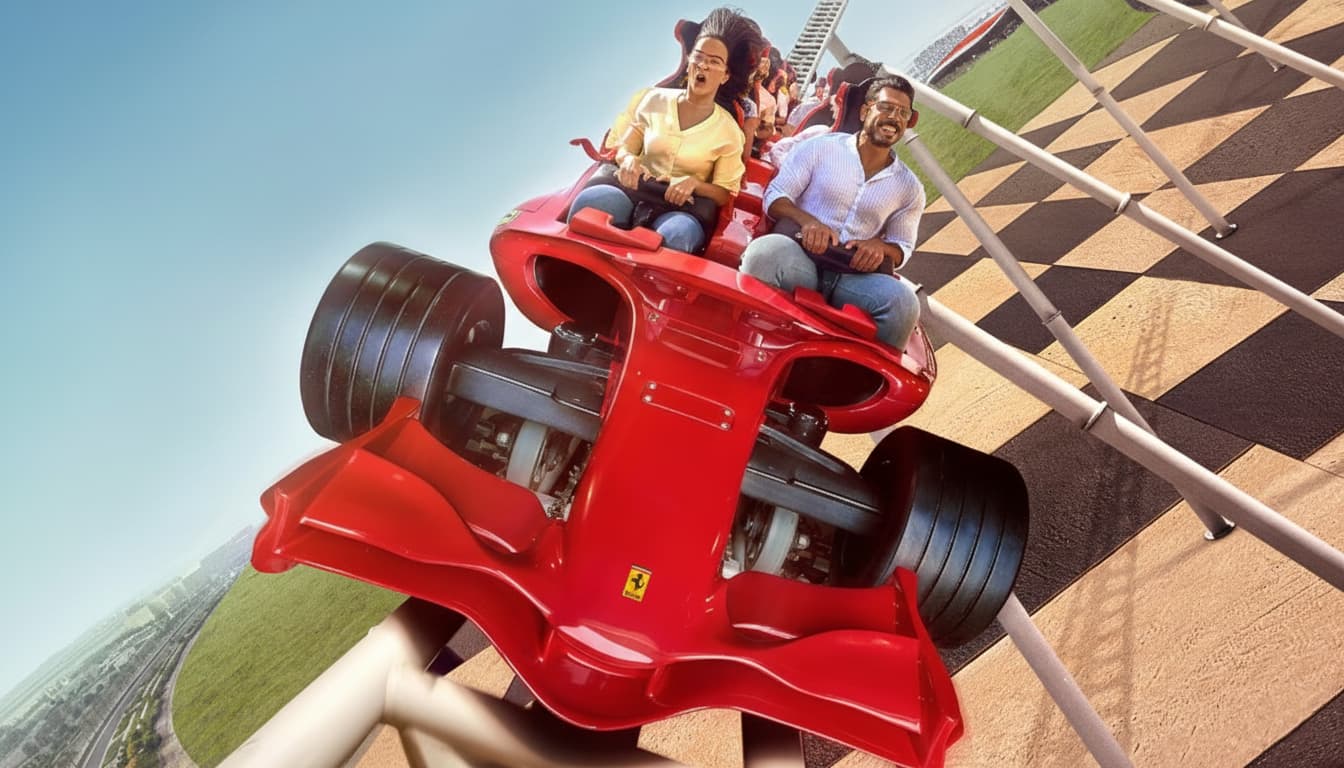 Formula Rossa fastest roller coaster world Abu Dhabi